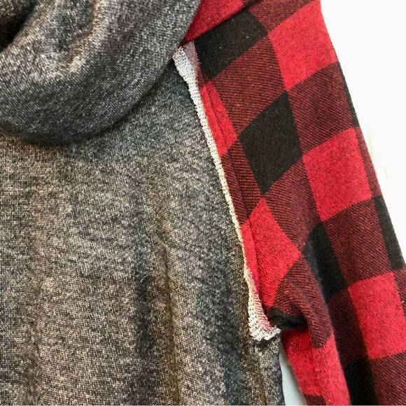 Red Buffalo Sleeve Cowl Neck Tunic From 12PM by Mon Ami, size Small - Picture 5 of 12